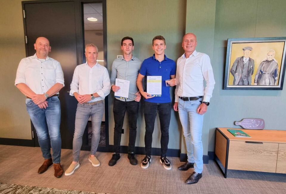 Tops trainees Rob en Chris klaar voor volgende stap binnen Ter Steege